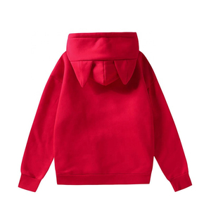 Sudadera con Capucha de Orejas de Gato Rosa, Unisex, Holgada, Informal, de Color Sólido, con Forro Polar, para Otoño - Product Image 6