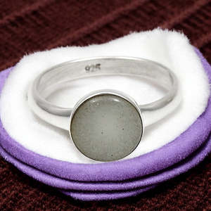 Bague en argent sterling 925 de qualité supérieure avec pierre précieuse naturelle aigue-marine taille coussin, faite à la main, vintage, unisexe, style bohème - Product Image 6