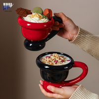 Tasse à glace créative en céramique, tasse à café personnalisée, ensemble de tasses à thé en céramique grande capacité avec boîte colorée, idéal comme cadeau