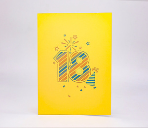 การ์ดอวยพรวันเกิดแบบป๊อปอัพ 3 มิติ ฉลองครบรอบ 18 ปี การ์ดอวยพรทำมือ 3 มิติ สำหรับวันเกิด การ์ดป๊อปอัพ 3 มิติ สำหรับโอกาสต่างๆ การ์ดอวยพรงานฝีมือจากกระดาษ - Product Image 4