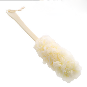 Esponja de baño de malla con mango largo, cepillo exfoliante para el cuerpo, herramienta de limpieza con mango de plástico para uso en el baño - Product Image 5