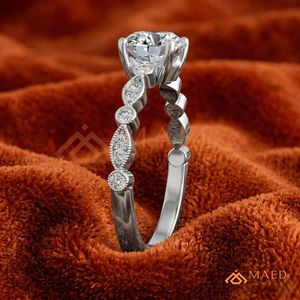925 Sterling <b>Silver</b> <b>Emerald</b> Cut Moissanite Engagement <b>Ring</b> Twisted Pave Diamond Band Bridal Wedding <b>Ring</b> Women - Product Image 2