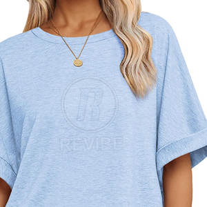 Camiseta de Alta Calidad para Mujer, Ligera, Color Personalizado, Estilo Casual, Holgada - Product Image 5