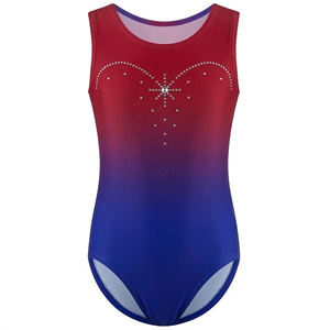 Leotardos de Gimnasia para Niñas de Manga Larga con Colores Personalizados al por Mayor, con Pedrería Impresa por Sublimación, Servicio OEM de Alta Calidad - Product Image 1