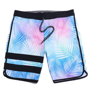 Shorts de surf personnalisés en Spandex/Polyester, écologiques, de haute qualité, coupe ample, respirants, séchage rapide, tissu uni sur le devant, vente en gros - Product Image 4