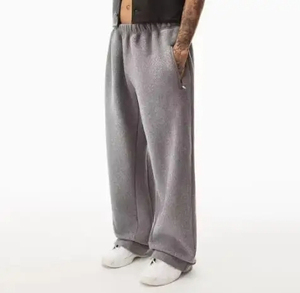 Pantalones Deportivos Anchos para Hombre, Estilo Holgado, Color Gris, Cintura Elástica, Pantalones Casuales de Estilo Urbano, con Logotipo Personalizado - Product Image 2