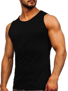 Men's Workout Bodybuilding Muscle OEM Customizable Logo Cut Off Solid Color Shirt Sleeveless Gym <b>Tank</b> <b>Tops</b> Vest with puff print - Product Image 4