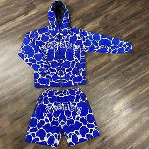 Wholesale Polyester Lightweight Custom Print Top And Pants Zippers <b>Mens</b> Windbreaker Tracksuits 2 Piece <b>Men</b> <b>Shorts</b> Tracksuit Set - Product Image 2