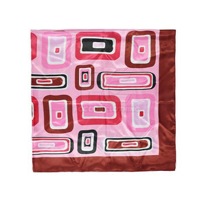 Lightweight 100% Silk Material Women <b>Square</b> <b>Scarf</b> High Quality Foldable All Season Use Elegant Floral Pattern Customizable - Product Image 2