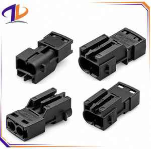 Connecteur de faisceau de câbles électriques automobile 2 broches, compatible mâle/femelle, avec contact en cuivre et boîtier en nylon, référence 1-828815-1 - Product Image 1