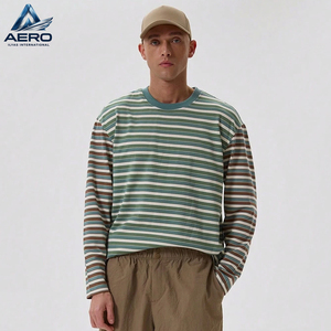 Chemises à manches longues modernes pour hommes en gros, vêtements quotidiens élégants à manches longues avec logo personnalisé imprimé, t-shirts pour hommes - Product Image 1