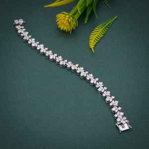 Luxury Round Brilliant Moissanite <b>Bracelet</b> GRA Certified Solid Gold <b>White</b> Fine Jewelry For Women Unique Style Jewelry - Product Image 5