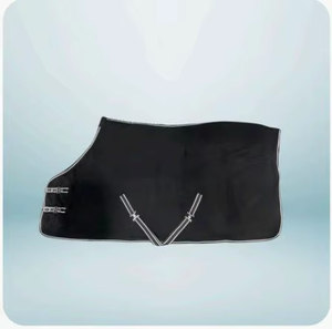 Black Horse Turnout Rug Winter Blanket Waterproof <b>Canvas</b> Wool Lined Fleece Horse Cover with Double Buckle Neck Straps Durable - Product Image 2