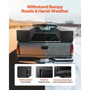 Cassetta Portautensili per Camion Topsider 72 X 13 X 16 Pollici in Acciaio al Carbonio Nero Resistente con Doppia Porta a Ribalta e Chiusura di Sicurezza - Product Image 6