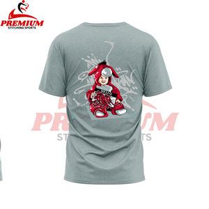 T-shirts pour hommes grandes tailles OEM, haute qualité, poids lourd, coupe oversize, épaules tombantes, style vintage - Product Image 2