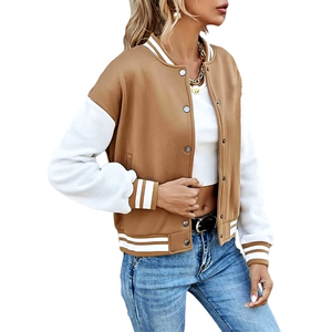 Chaqueta Varsity de Punto con Logotipo Personalizado 2026, Nuevo Diseño, Transpirable y Ligera, Chaquetas de Invierno para Mujer, Ropa Urbana de Poliéster/Algodón - Product Image 3