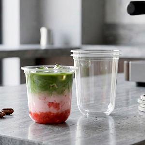 Fabricant vietnamien QUANG QUAN, vente en gros de gobelets jetables en PP à paroi simple de 95 mm pour servir du café glacé, des boissons froides et des desserts. - Product Image 1