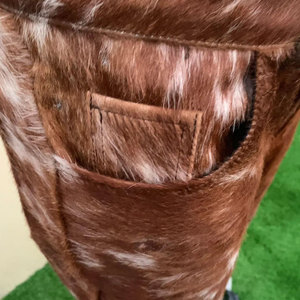 Pantalones de cuero de vaca para hombre, de cintura media, ligeros, rectos, casuales, de piel auténtica. - Product Image 5