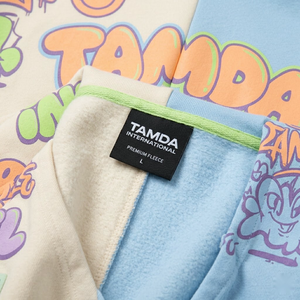 Oversized Hoodie Sweat Shorts <b>Tracksuit</b> 2 Piece | Custom Fleece Two Piece Hoody Set <b>Tracksuit</b> - Product Image 4