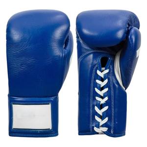 Gants de boxe en cuir bleu, fermeture Velcro, pour adultes, équipement d'entraînement - Product Image 5