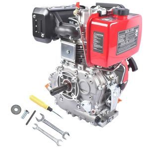 Moteur diesel monocylindre 418CC 10HP 6300W à démarrage manuel 3600 tr/min rouge refroidi par eau 5KW pour machines agricoles et pompes - Product Image 3