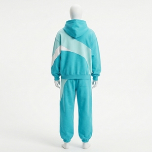 Custom Logo Men Tracksuit Fleece Hoodie and <b>Sweatpants</b> Oversized Streetwear <b>Set</b> - Product Image 2