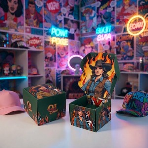 กล่องไปรษณีย์ทรงเบสบอลแบบ Snapback ของ QJ Boxes กล่องพับได้สำหรับขายส่ง พร้อมบริการพิมพ์ลายตามสั่ง โซลูชั่นบรรจุภัณฑ์สำหรับการจัดส่ง - Product Image 4