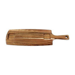 Tablas de cortar rectangulares de madera artesanal con mango, juego de tablas de cortar de madera natural para restaurante, boda, uso doméstico - Product Image 3