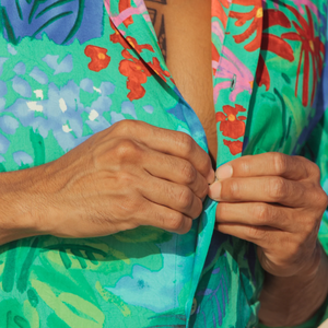 <b>Men's</b> Beach Digital Printed Casual <b>Shirt</b> Personalized Trend Hawaiian Leaves and <b>Flowers</b> All-match Top - Product Image 2