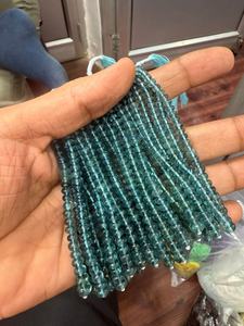 Cuentas redondas lisas de turmalina azul rara AAA de 4-6 mm, 14 pulgadas, piedra preciosa natural para la fabricación de joyas a precio de mayoreo. - Product Image 2