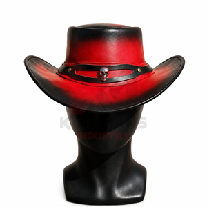 Chapeaux de cowboy en cuir véritable de fabricant OEM, couvre-chefs de style western et de ranch pour le rodéo, personnalisation de marque, approvisionnement en gros pour acheteurs mondiaux - Product Image 1