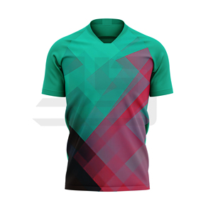 Custom Soccer Jersey Football Shirt Heat-Transfer Printed Breathable Moisture Wicking Quick Dry 100% Polyester Unisex Sportswear - Product Image 6