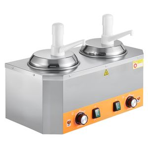 Scaldacaramelle Elettrico Professionale con 2 Pompe in Plastica da 2,4x2 L e Regolazione Temperatura 86-230°F - Product Image 1