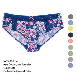 Lot de 4 culottes hipster en coton modal ultra-doux pour femmes, taille basse, multicolores, tricotées, disponibles en XL et 2XL - Product Image 1