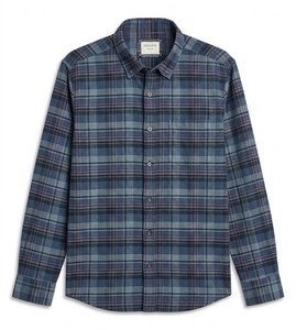 Camisa Enovate a Cuadros, Doble Botonadura, Manga Larga, Corte Regular, Casual, Unisex, Transpirable, de Algodón - Product Image 1