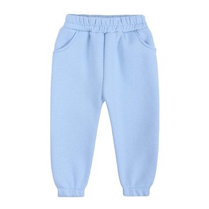 Conjunto Deportivo Informal de Dos Piezas para Niños, Sudadera con Capucha Azul Claro y Pantalones Deportivos, Manga Larga, Color Sólido, Algodón, Ropa de Otoño - Product Image 5
