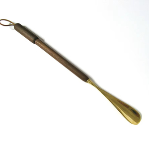 Luxury Brass <b>Shoe</b> Horn Handcrafted Smooth Surface Durable Material For Easy Wearing Of <b>Shoes</b> And Boots - Product Image 1