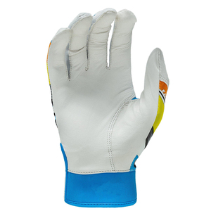 White Leather Batting Gloves with Digital Camo Pattern Breathable Knit Fabric <b>Hook</b> And Loop Closure Unisex Adult Training - Product Image 5