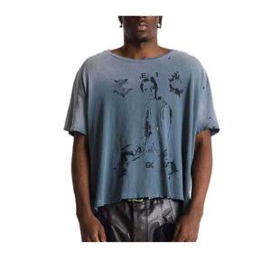 Camiseta de hombre de hombros caídos de alta calidad con lavado ácido, transpirable, de moda, gran oferta 2026 - Product Image 4