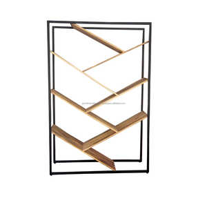 Stylish Industrial Bookshelf Wooden Edges Shelf for Book Display Handmade Best Living Room Affordable Furniture 2024 Cheapest - Product Image 2