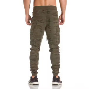 Pantalon de survêtement cargo décontracté pour homme, taille mi-haute, 100 % coton, léger, idéal pour la course et le jogging - Product Image 4
