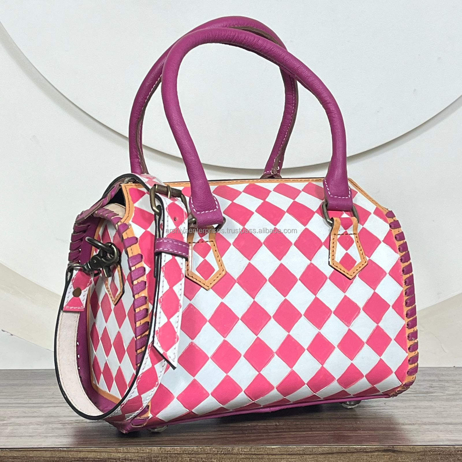 Pink & White Checkered