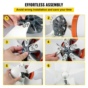 Kit de générateur d'énergie éolienne 400W 12V/AC Contrôleur MPPT 5 pales pour terrasse Générateur d'éolienne à sens du vent à réglage automatique - Product Image 5