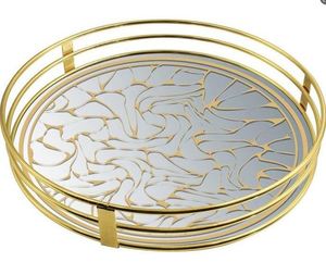 Bandeja de Servir Moderna de Metal Negro Premium, Antiadherente y Ecológica, con Estampado Floral para Té y Café, Linea Exports Inc LE-F1182 - Product Image 4