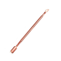 Pousse-cuticules double tête en acier inoxydable durable Fine Touch, réutilisable, pour l'élimination des peaux mortes, le nettoyage des ongles, la manucure