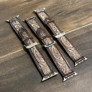 Quick Release Hand Tooled Genuine Leather <b>Watch</b> Band Belt Replacement Sport <b>Watches</b> Crazy Strap Gift Accessory for <b>Men</b> and Women - Product Image 4