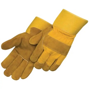 Gants de travail en cuir de vachette pleine fleur robustes, résistants à l'abrasion, pour le jardinage et la construction, gants de sécurité industriels durables - Product Image 1