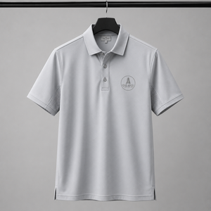 <b>Mens</b> <b>White</b> Performance <b>Polo</b> Shirt Custom Logo Short Sleeve Golf Tennis Sportswear Breathable Athletic Uniform - Product Image 2