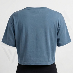 Top Corto Sexy de Verano para Mujer, Color Personalizado, Abertura Frontal Sólida, Camiseta Deportiva para Gimnasio, Ropa Deportiva Informal de Moda Urbana - Product Image 2