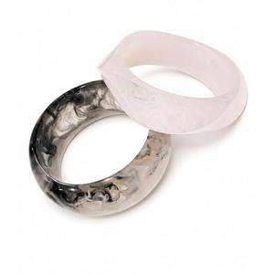 Brazalete de Moda para Mujer con Flores, Cristal de Cuarzo, Perlas de Imitación, en Rosa, Negro, Blanco y Piedra Natural, Ancho, para Regalo - Product Image 1